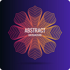 Symmetrical composition of wavy lines. Abstract element for design. Vector illustration. A pattern of deformed stripes. Modern graphic design.