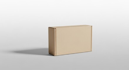 Obraz premium Minimalistic Plain Cardboard Box with Elegant Simplicity Suitable for Packaging and Storage