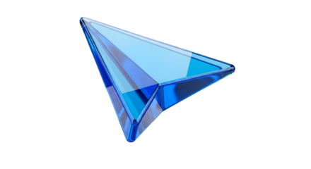 A single blue glass cursor