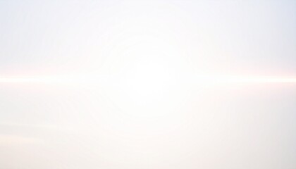 Horizontal light flare on white background, optical lens effect, bright sun glare, abstract light streak, cinematic light leak overlay