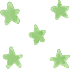 watercolor style green leaf branch floral bush sprout clover seamless pattern on white background