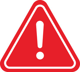 Caution sign. red danger warning vector.eps