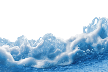 Close-up of frothy, foamy, churning water with bubbles, against a black backdrop