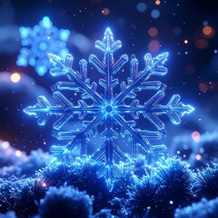 christmas background with snowflakes