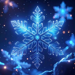 christmas background with snowflakes