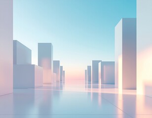 Minimal 3D floating cubes are arranged in a clean balanced geometric layout with soft modern visual depth
