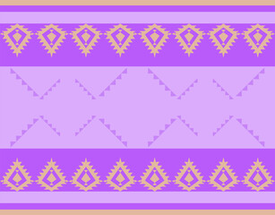 Purple Geometric Tribal Seamless Pattern