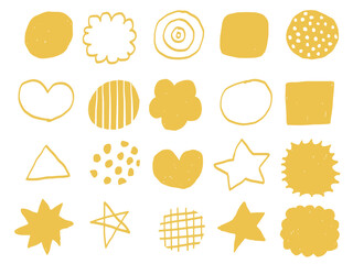 手描きあしらいセット　アイコン　ゴールド　装飾