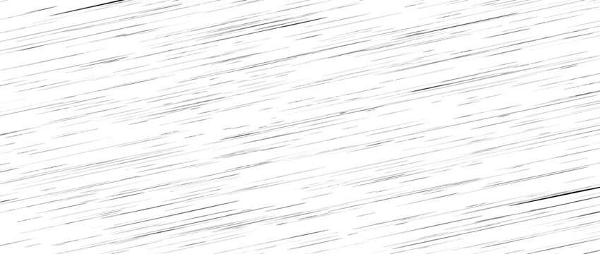Small scratch seamless texture. Old grunge diagonal brush strokes wallpaper. Distress thin lines surface overlay. Black and white rough slanted stripe backdrop. Vector weathered pattern background