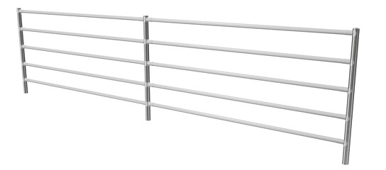 Obraz premium modern industrial safety barrier featuring polished metal pipes. heavy duty tubular guard fence designed for warehouse and factory protection.