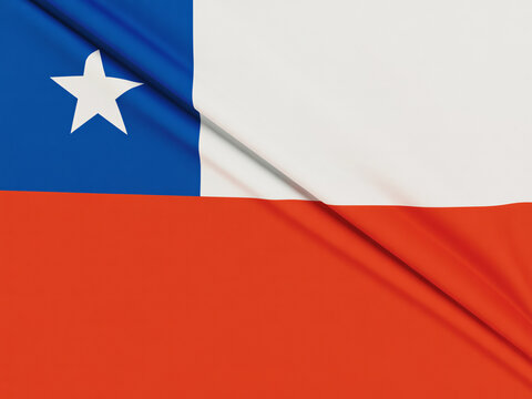 Vibrant Chilean flag waving proudly, a symbol of national pride and independence day celebrations in Chile, perfect for patriotic displays and events