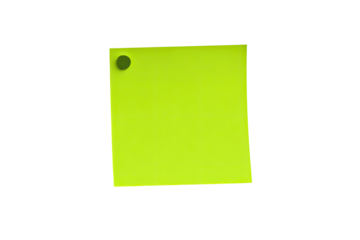 Green note pinned against stark black backdrop, simple