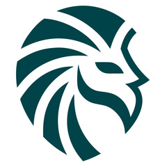 Minimalist lion head logo for a luxury brand
