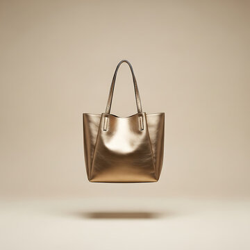 Luxury Gold Leather Handbag Tote Bag Elegant Shopping Bag, cyber monday, cyber monday shoping,