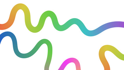 Curvy Rainbow Lines Minimalist and abstract Background Design