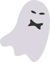 Spooky Halloween Ghost Illustration Element