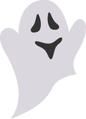 Spooky Halloween Ghost Illustration Element