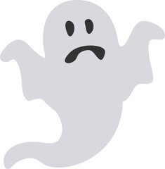 Spooky Halloween Ghost Illustration Element