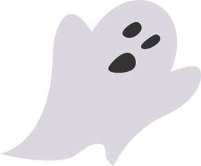 Spooky Halloween Ghost Illustration Element