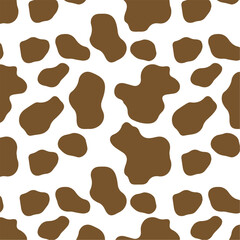 Seamless Brown Cow Print Texture