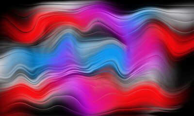 Abstract gradient smooth waves background texture of red blue and violet colors
