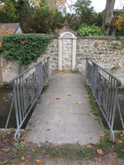 pedestrian bridge over canal