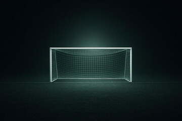 Soccer Goal on Green Field Generative AI
