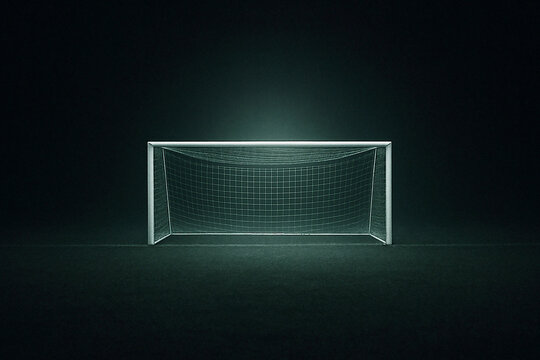 Soccer Goal on Green Field Generative AI
