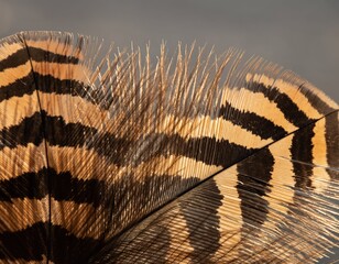 Close-Up of Desert Falcon Feathers in High Quality Stock Photography