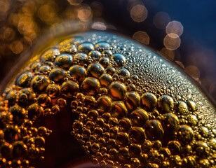 Close-Up View of Hydraulic Oil Sample Under High-Quality Microscope