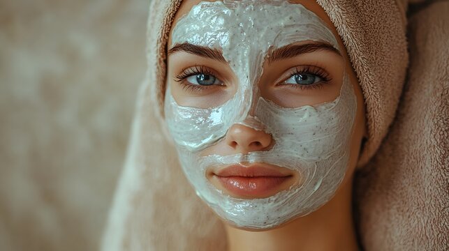 Woman enjoys a relaxing facial treatment at a spa during a self-care day for skin rejuvenation and pampering