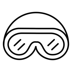 Protective Safety Goggles Outline