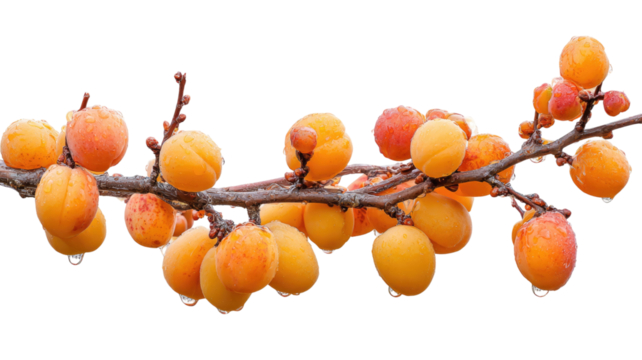 Autumn leaves, acorns, and berries on a white background with fresh ripe organic red and yellow sweet apple fruit