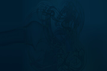 Dark Blue Textured Background Abstract Art.