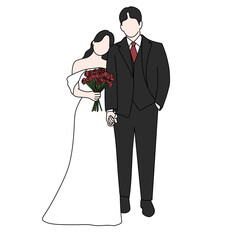 bride and groom with hands