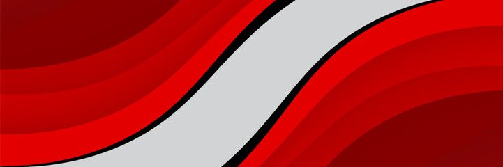 Vector red line background curve element with white space for text and message design, overlapping layers, vector