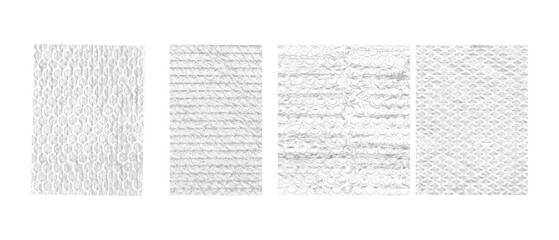 Four different bubble wrap textures for design use