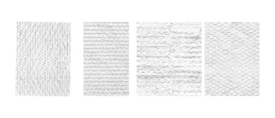 Four different bubble wrap textures for design use