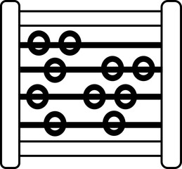  Abacus icon. vector dual tone icon for your website, mobile, presentation, and logo design. abacus glyph icon, isolated on transparent background