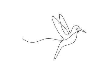 Bird couple continuous one line drawing minimalist outline vector illustration
