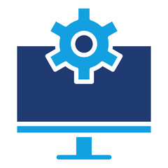 It Support Blue Color Icon