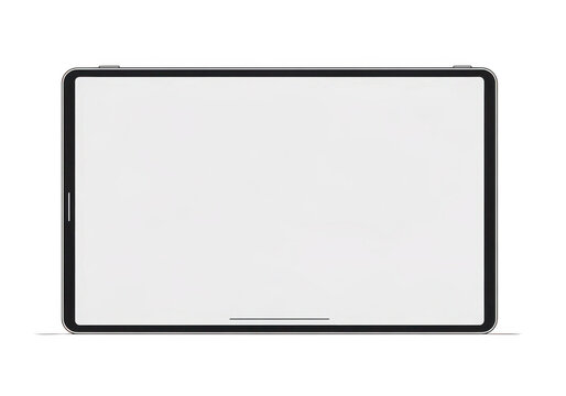 Modern tablet device with a blank screen isolated on transparent background