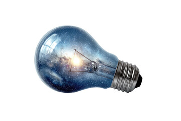 Lightbulb filled with galaxy, cosmic filament, bright center