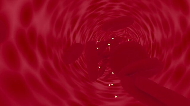 Medication clears blood clots and restores cerebral vascular health. After taking the medication, blood vessels are unblocked, new blood vessels grow in the brain. Cerebrovascular Disease Solution.3D.