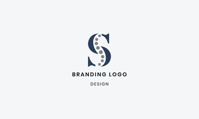 Modern geometric letter S initial logo design
