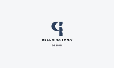 Abstract Geometric Monogram Logo in Minimal Style