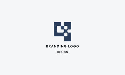 Fototapeta premium Abstract Square Logo Design Concept Template