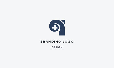 Obraz premium Minimalist Medical Cross Logo Design Concept