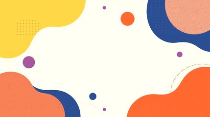 Abstract Background with Colorful Shapes and Rounded Forms, Perfect for Digital Designs