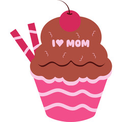 Cupcake Mother's Day Illustration
